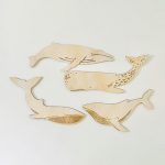Large Whales (natural wood - includes 4 Whales) +$40.00
